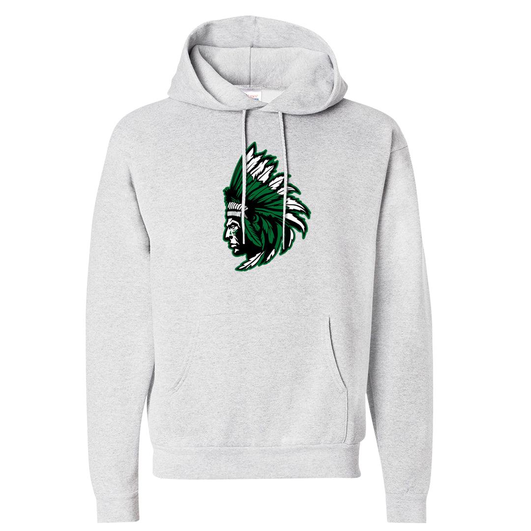 White Green High Dunks Hoodie | Indian Chief, Ash
