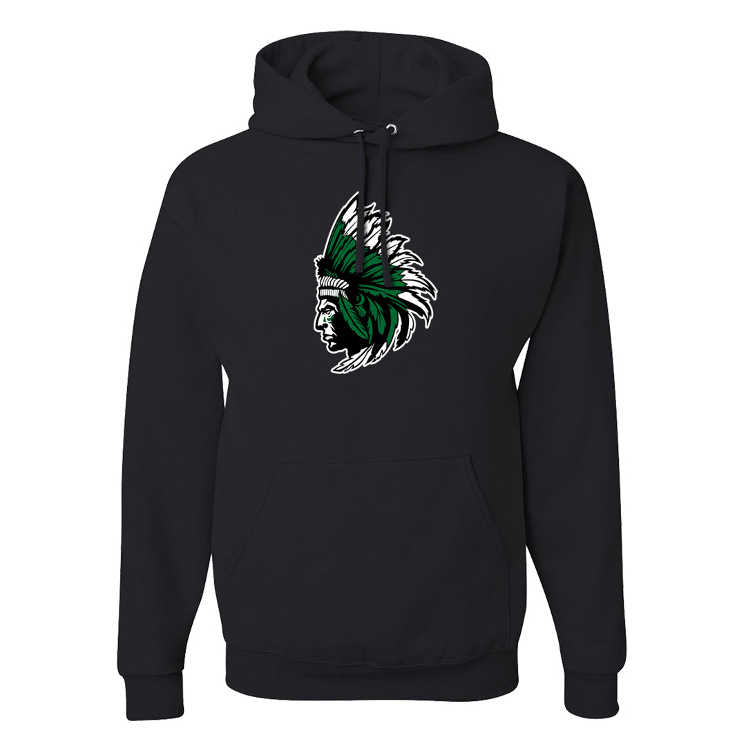 White Green High Dunks Hoodie | Indian Chief, Black