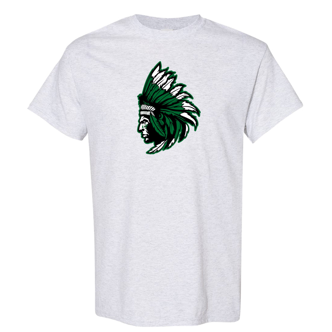 White Green High Dunks T Shirt | Indian Chief, Ash