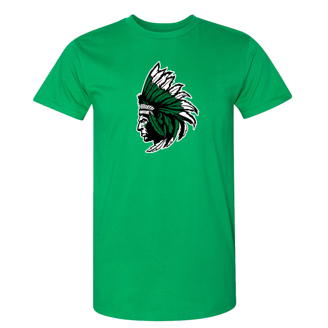 White Green High Dunks T Shirt | Indian Chief, Kelly Green