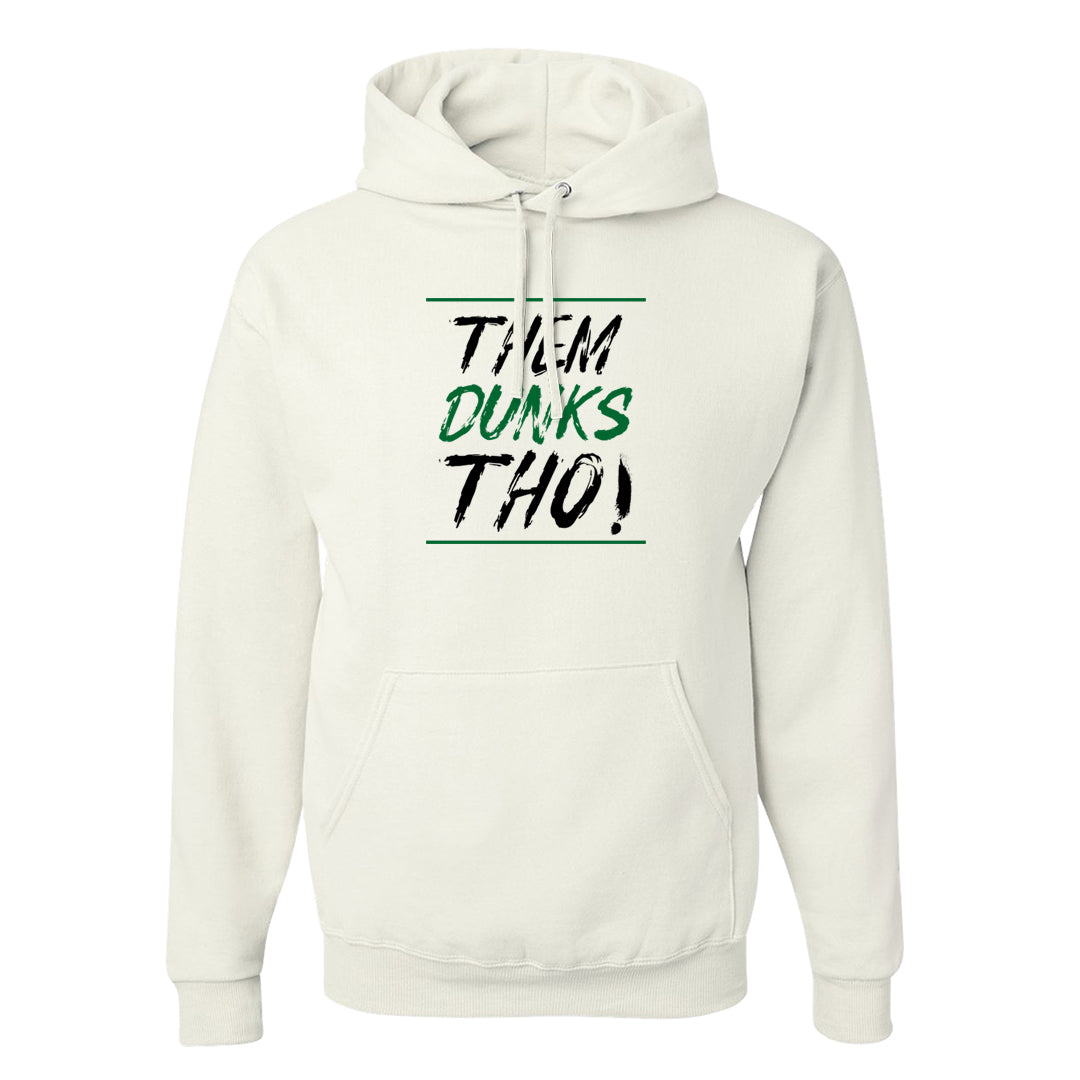 White Green High Dunks Hoodie | Them Dunks Tho, White