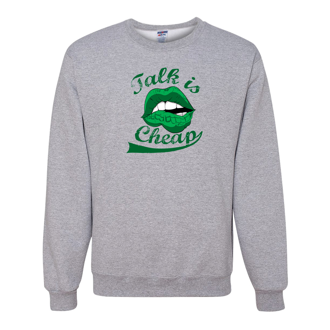 White Green High Dunks Crewneck Sweatshirt | Talk Lips, Ash