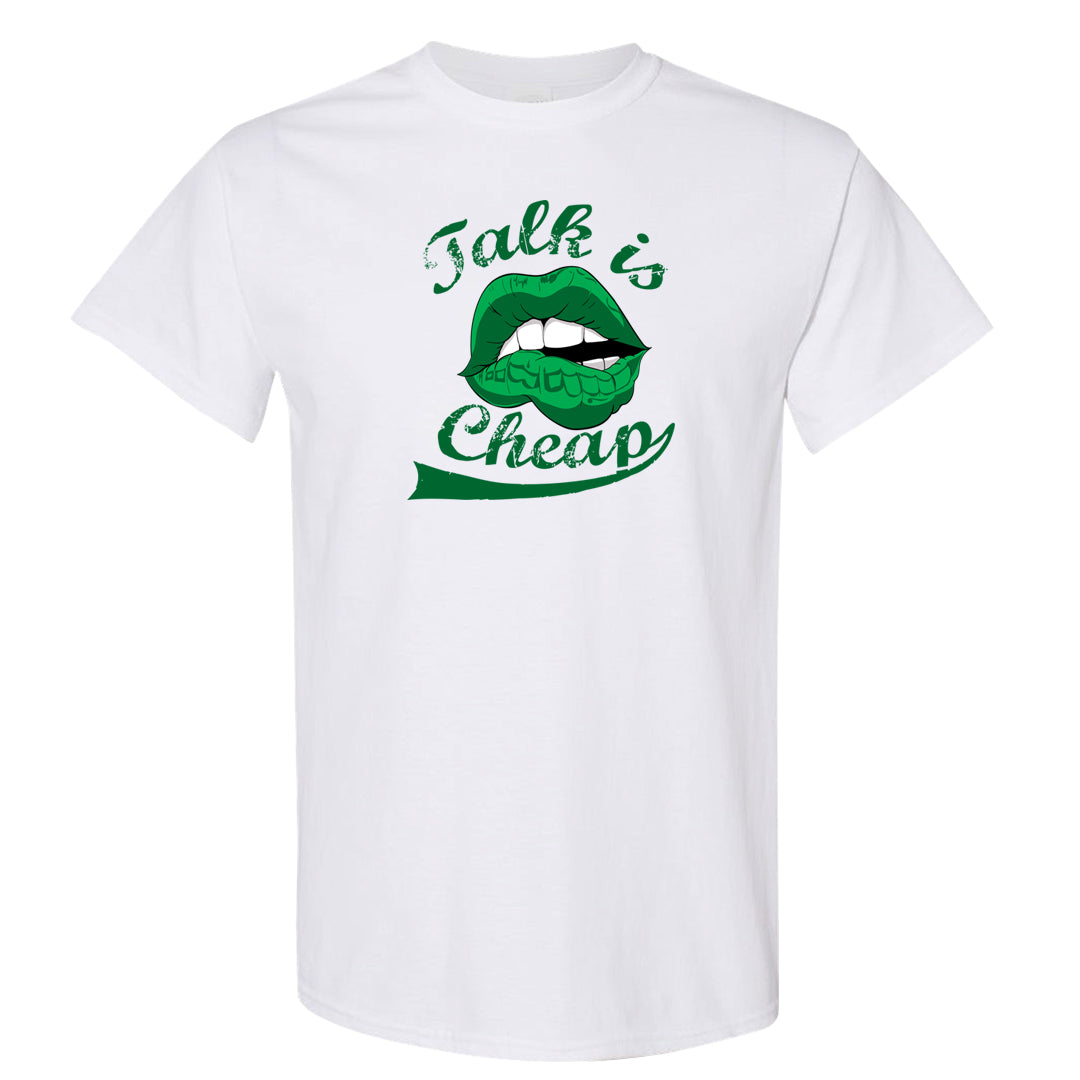 White Green High Dunks T Shirt | Talk Lips, White