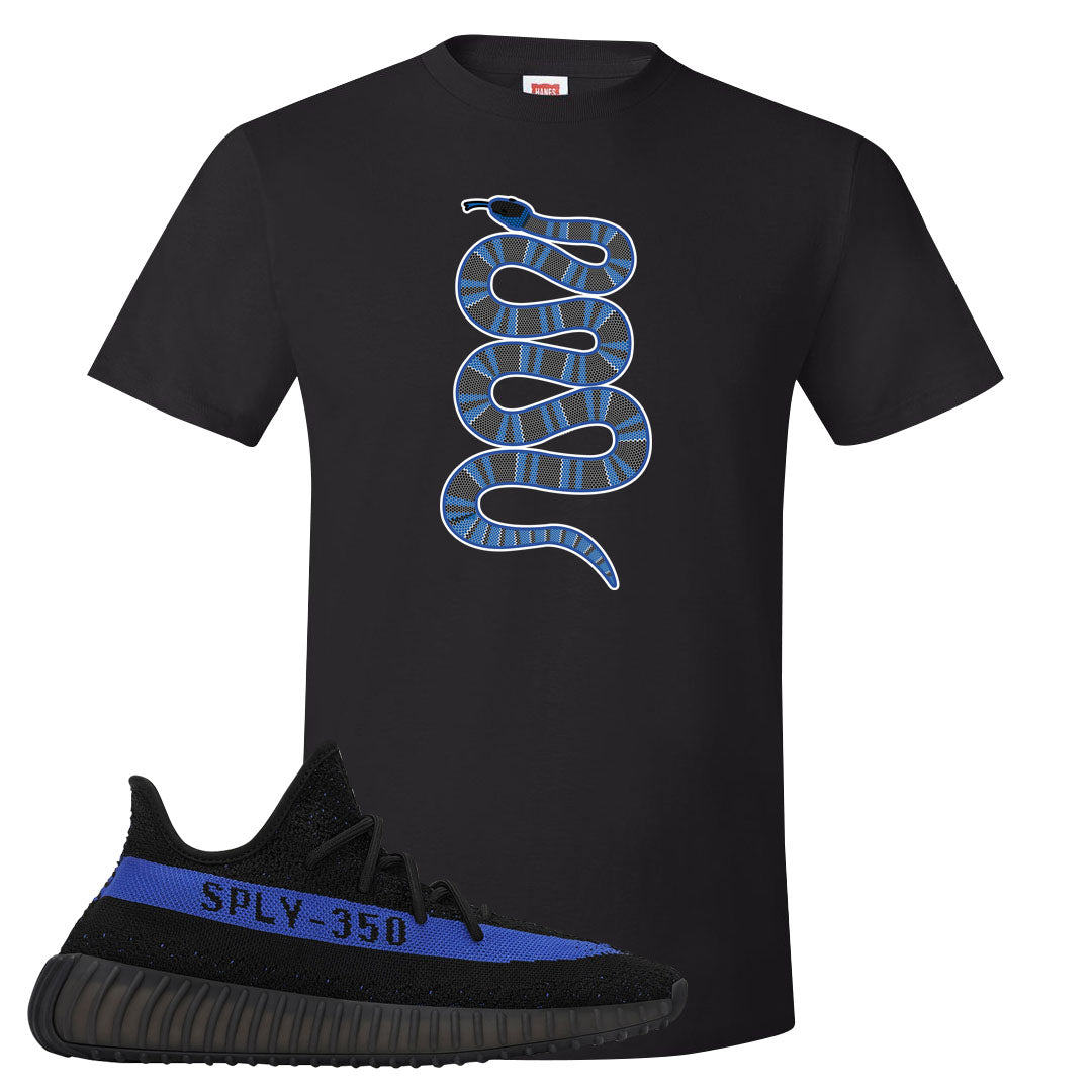Dazzling Blue v2 350s T Shirt | Coiled Snake, Black