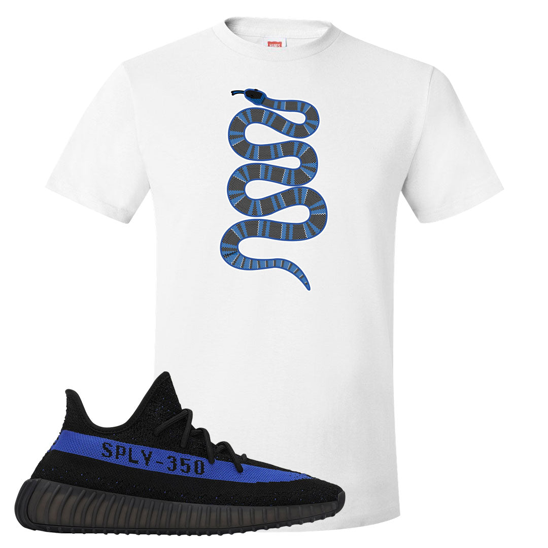 Dazzling Blue v2 350s T Shirt | Coiled Snake, White