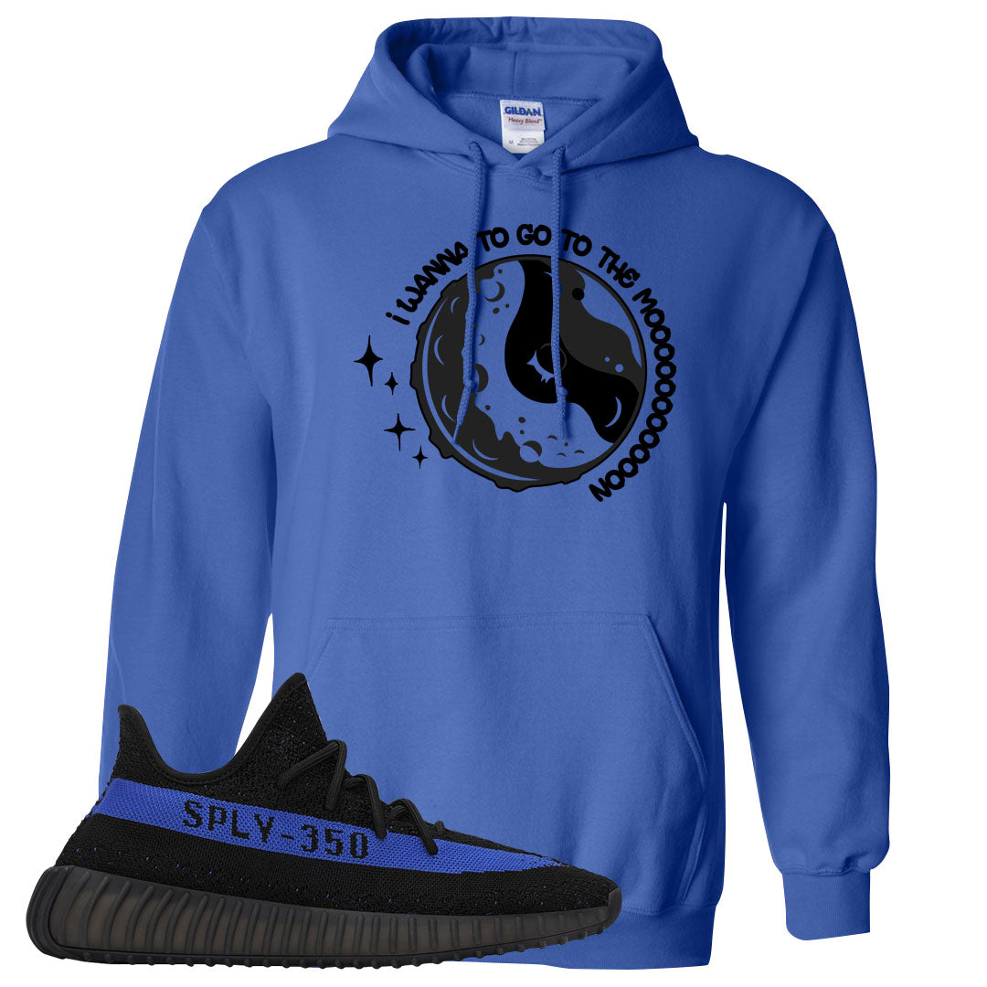 Dazzling Blue v2 350s Hoodie | I Wanna Go To The Moon, Royal
