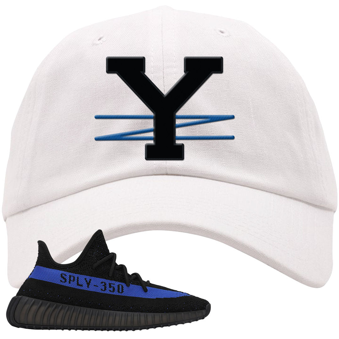 Dazzling Blue v2 350s Dad Hat | YZ, White