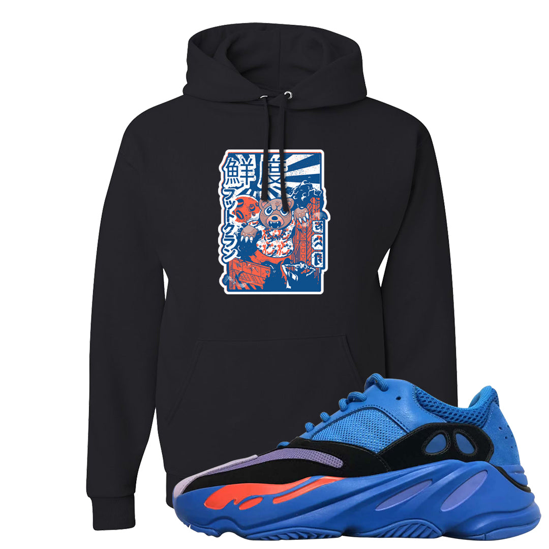Hi Res Blue 700s Hoodie | Attack Of The Bear, Black