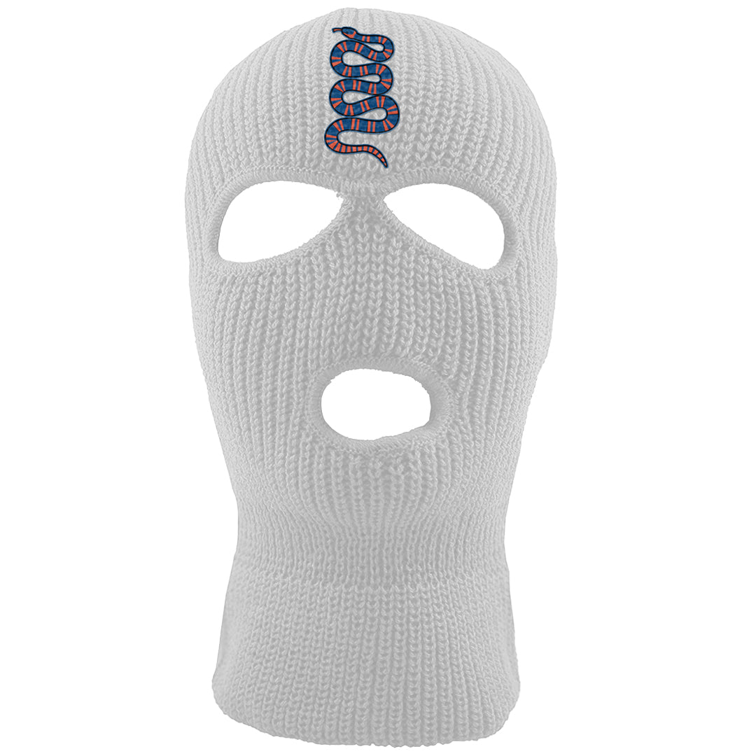 Hi Res Blue 700s Ski Mask | Coiled Snake, White