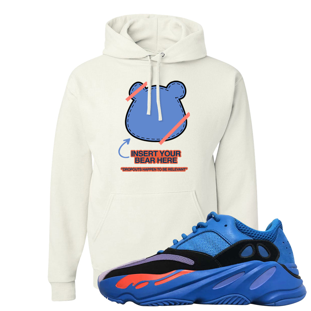 Hi Res Blue 700s Hoodie | Insert Your Bear Here, White