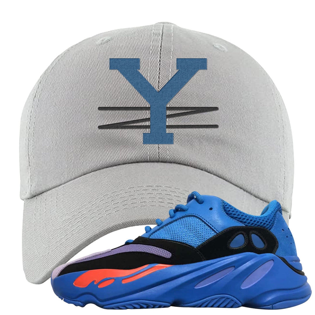 Hi Res Blue 700s Dad Hat | YZ, Light Gray