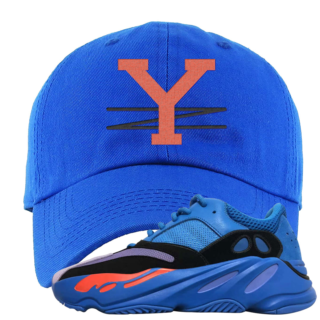 Hi Res Blue 700s Dad Hat | YZ, Royal
