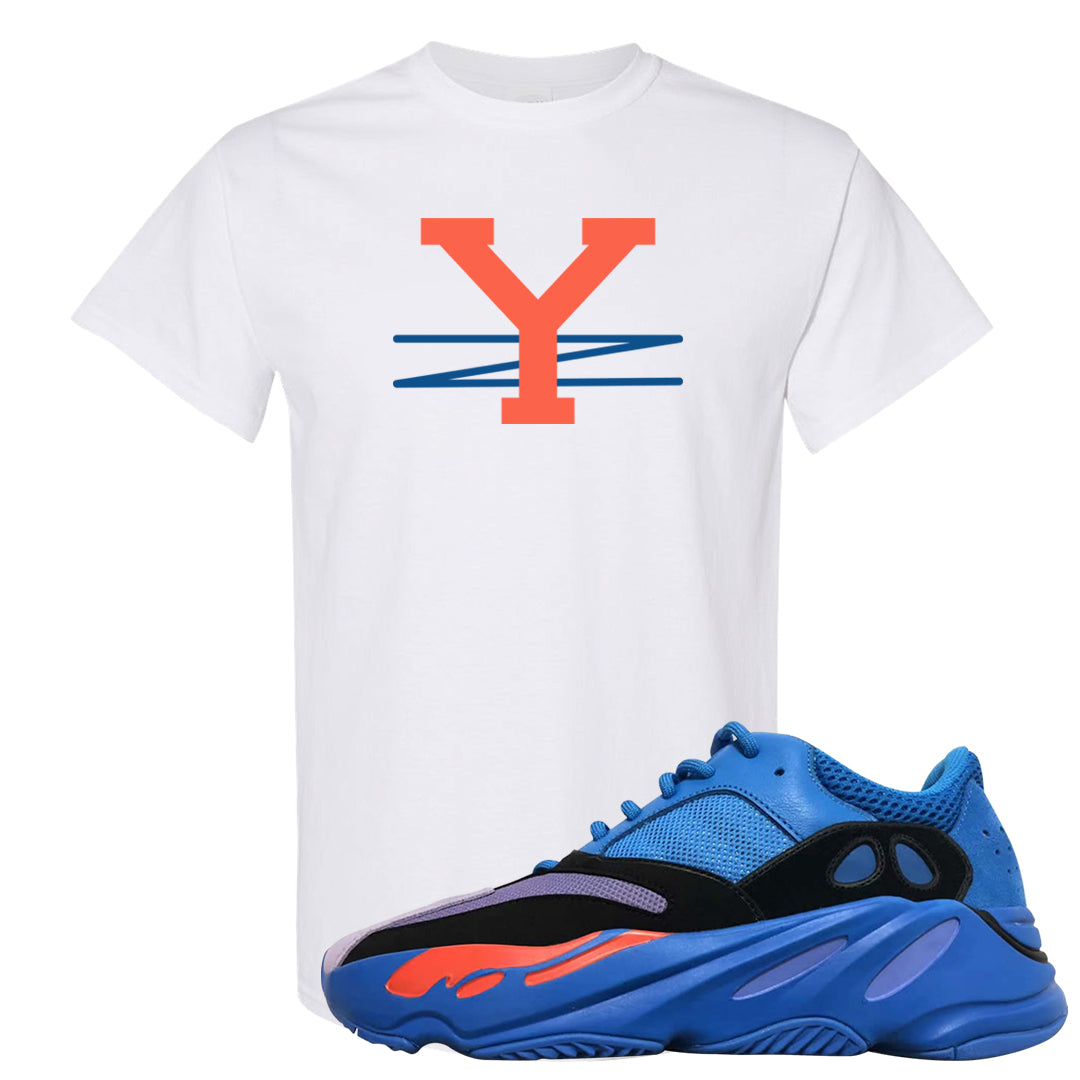 Hi Res Blue 700s T Shirt | YZ, White