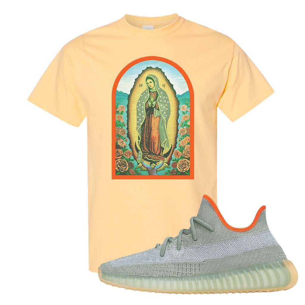 Yeezy 350 V2 Desert Sage Sneaker T Shirt |Virgin Mary | Yellow Haze