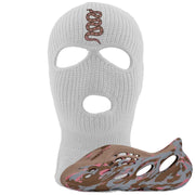 MX Sand Grey Foam Runners Ski Mask | Coiled Snake, White