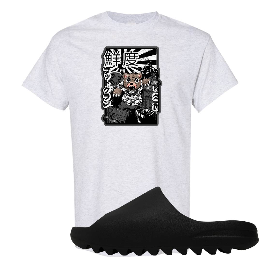 Onyx Foam Slides T Shirt | Attack Of The Bear, Ash