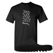 Onyx Foam Slides T Shirt | Coiled Snake, Black