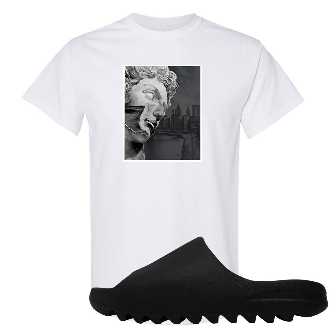 Onyx Foam Slides T Shirt | Miguel, White