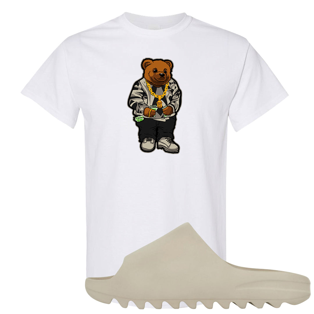 Resin Foam Slides T Shirt | Sweater Bear, White