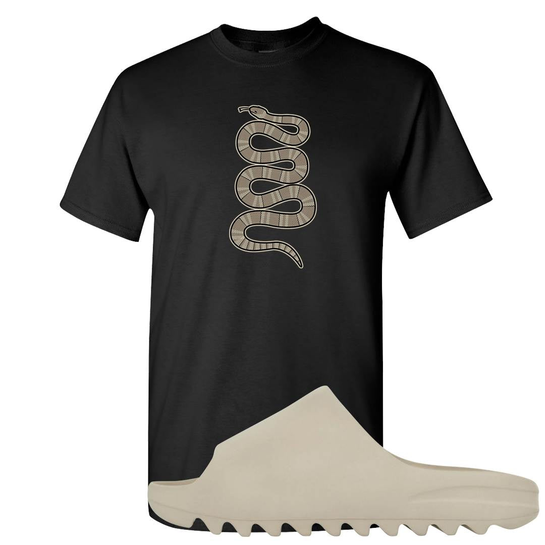 Resin Foam Slides T Shirt | Coiled Snake, Black