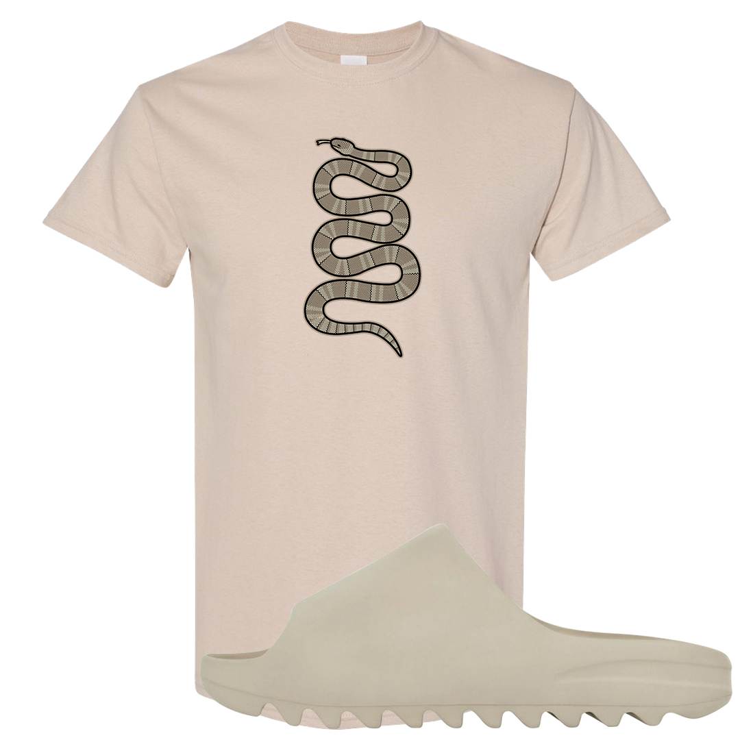 Resin Foam Slides T Shirt | Coiled Snake, Sand