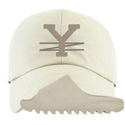 Resin Foam Slides Dad Hat | YZ, White