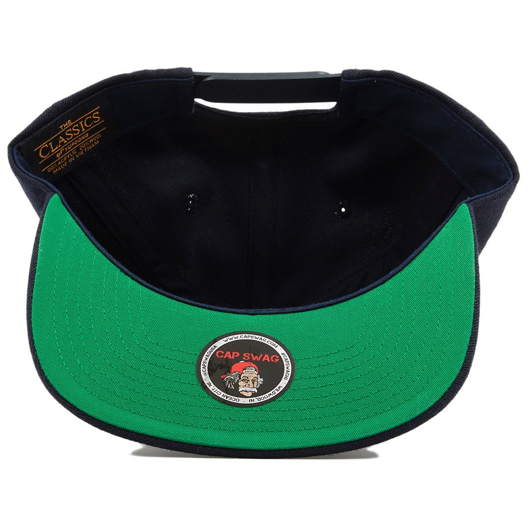the jordan 4 dunk from above jordan 23 snapback hat has a green underbrim