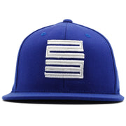 THE french blue jordan 12 matching jordan 23 snapback hat has the jordan 23 logo embroidered on the front in silver and white