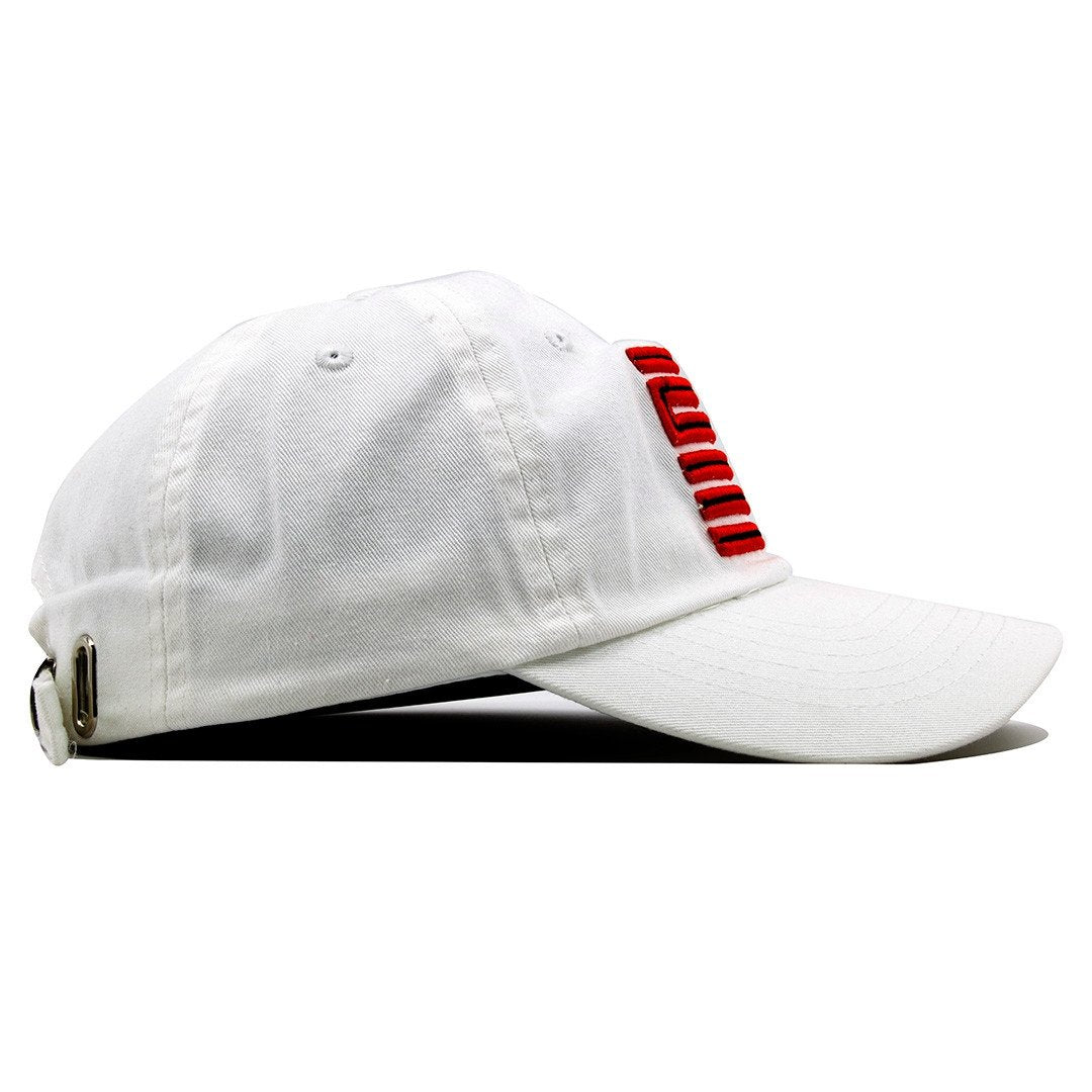 the fire red jordan 5 matching 23 ball cap dad hat is made of 100% cotton