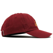 The Allah maroon dad hat is solid maroon, featuring a maroon crown and maroon brim.