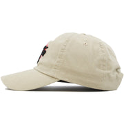 The Foot Clan Bonsai Tree Rising Sun Ball Cap is khaki and made of 100% cotton with a soft crown and bent brim.