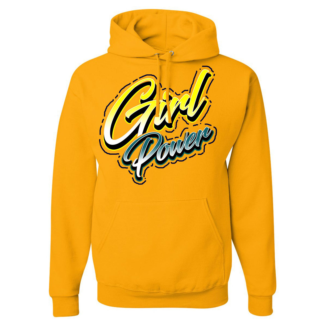 Multicolor 98s Hoodie | Girl Power, Gold Yellow