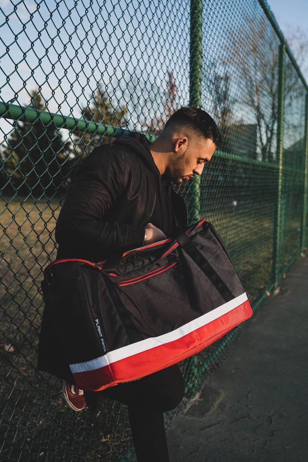 Sneaker Duffle Bag With Hanging Closet Shoe Bag To Match Bred 11s