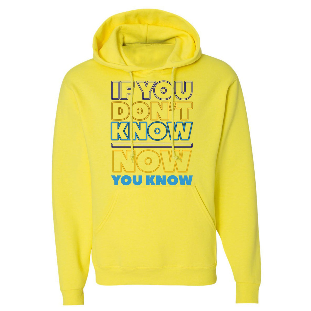 White Aqua 8s Hoodie | If You Don't Know Now You Know, Neon Yellow