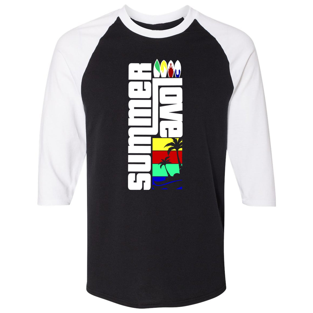 Bauhaus React 270s Raglan T Shirt | Summer Love, Black and White
