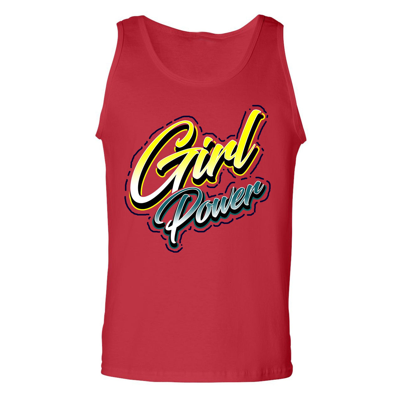 Multicolor 98s Mens Tank Top | Girl Power, Red