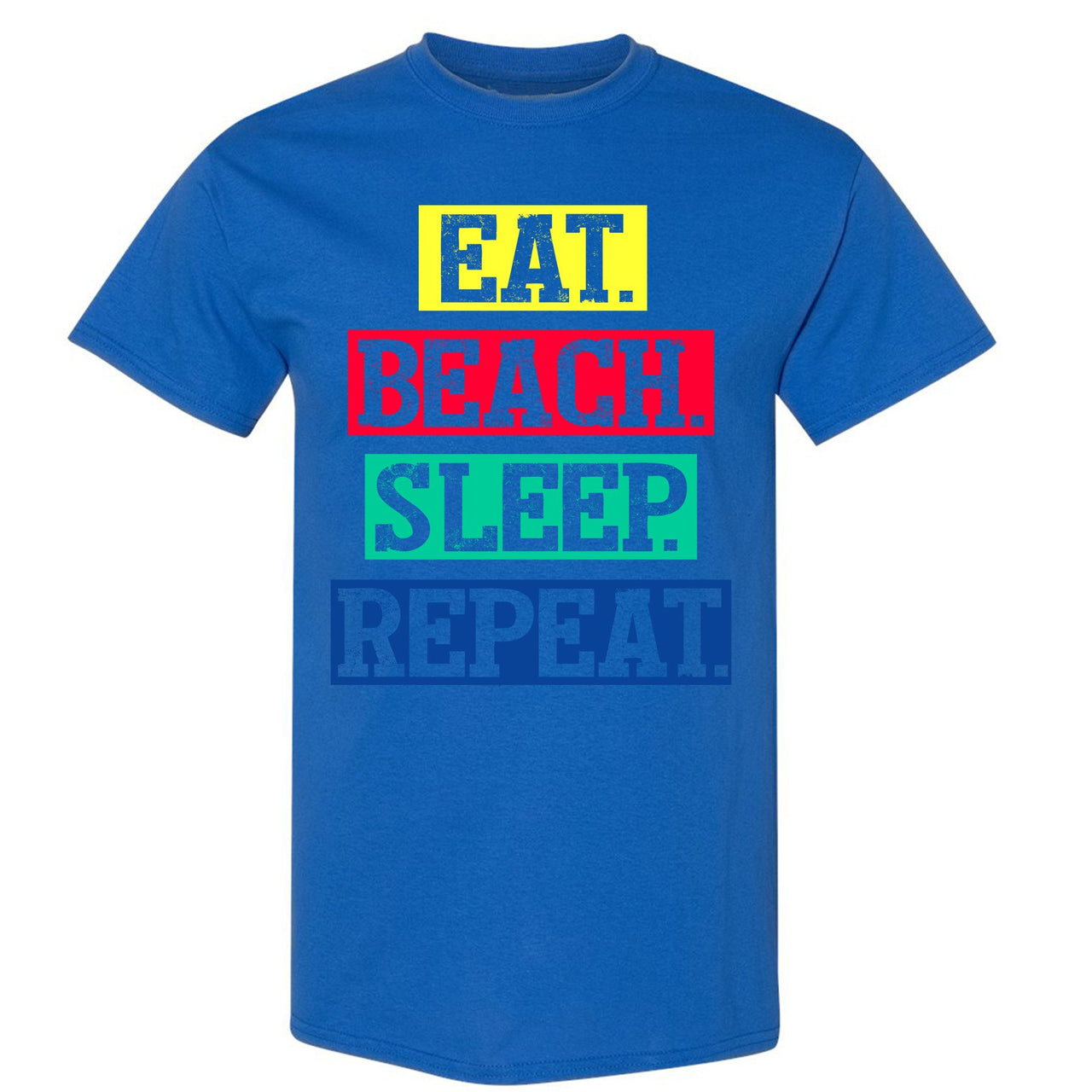 Bauhaus React 270s T Shirt | Eat Beach Sleep Repeat, Royal Blue