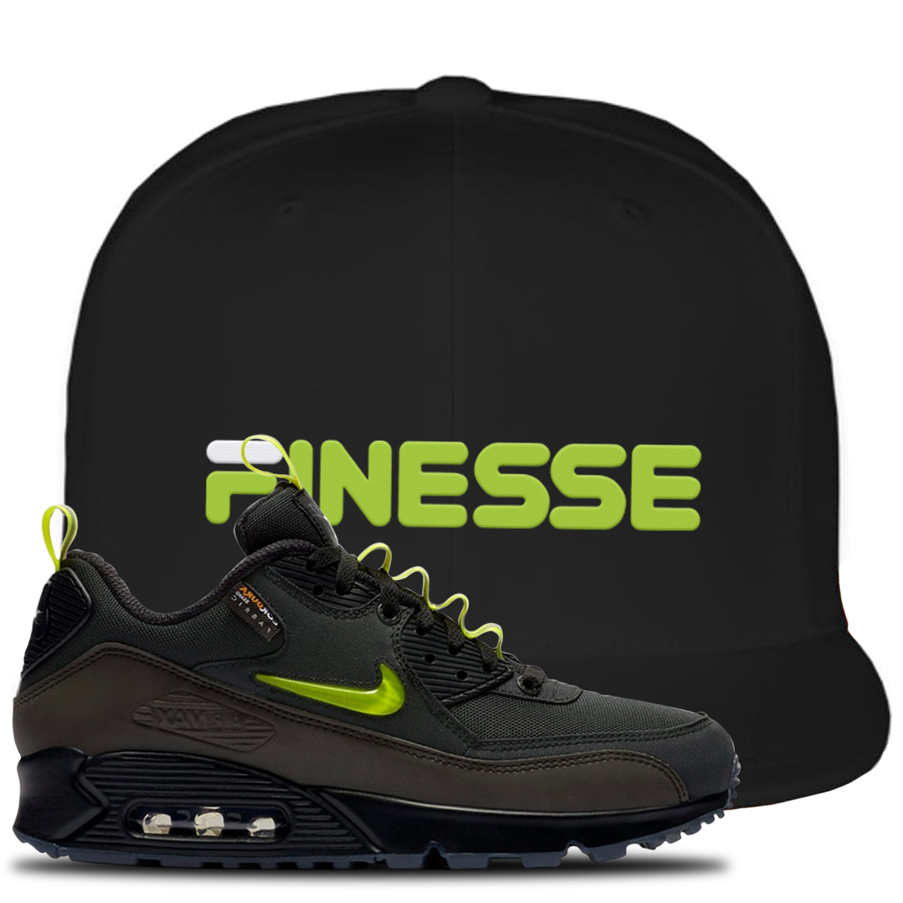 The Basement X Air Max 90 Manchester Finesse Black Sneaker Hook Up Snapback Hat