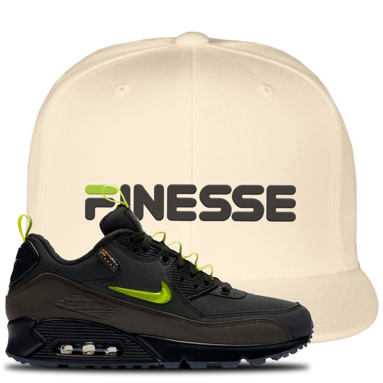 The Basement X Air Max 90 Manchester Finesse White Sneaker Hook Up Snapback Hat