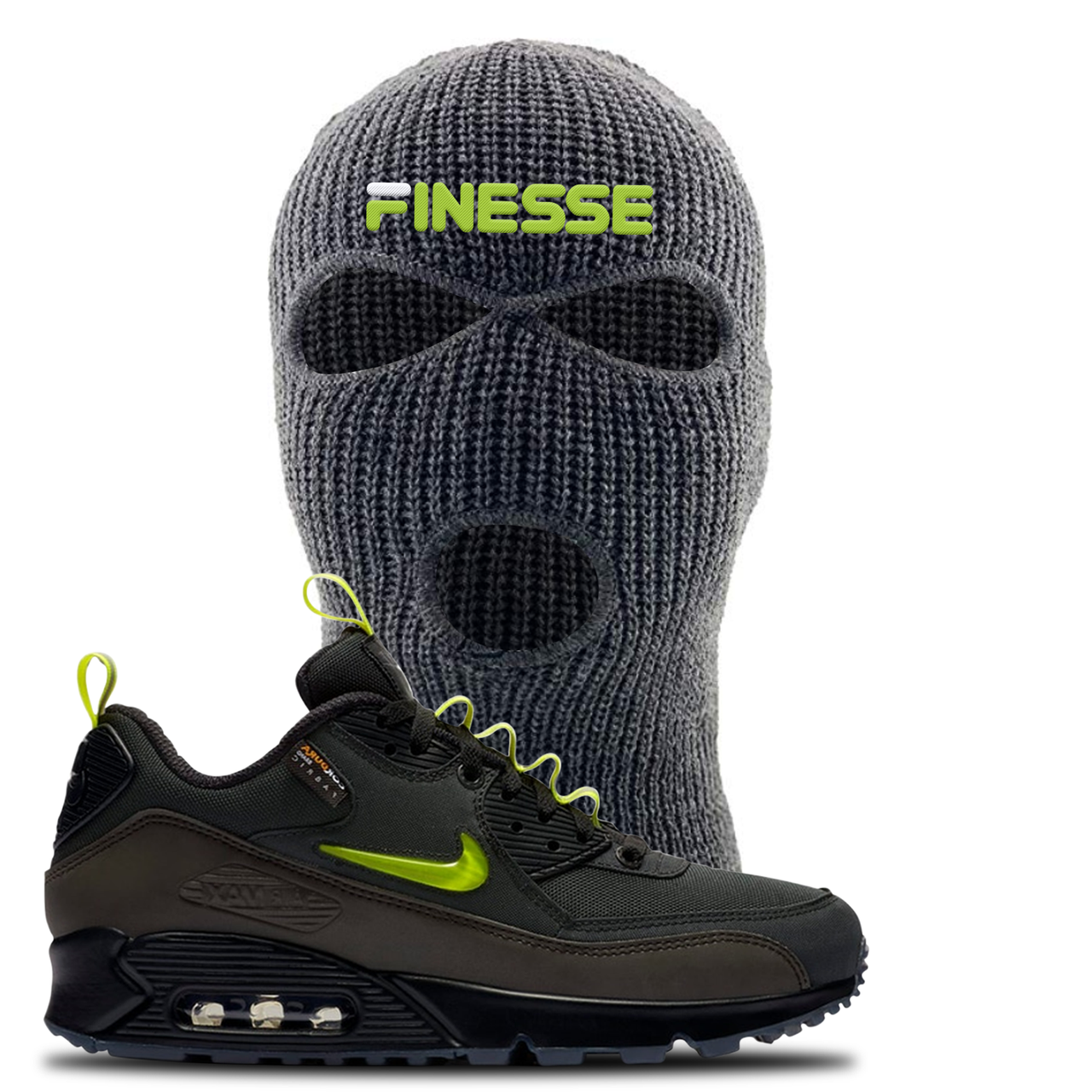 The Basement X Air Max 90 Manchester Finesse Dark Gray Sneaker Hook Up Ski Mask