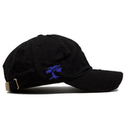 on the wearer's right side of the space jam squad distressed dad hat there is a blue bonsai tree