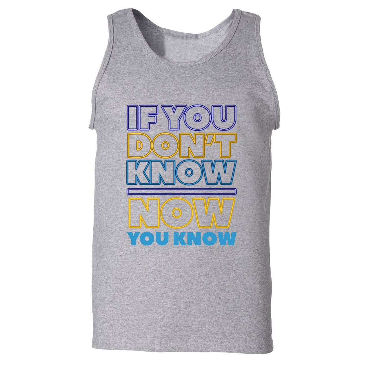 White Aqua 8s Mens Tank Top | If You Don't Know Now You Know, Sport Grey