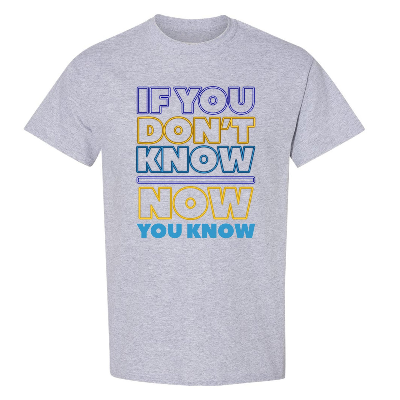 White Aqua 8s T Shirt | If You Don't Know Now You Know, Sport Grey