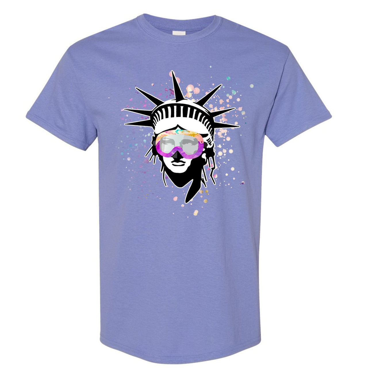 White Aqua 8s T Shirt | Liberty Head, Violet