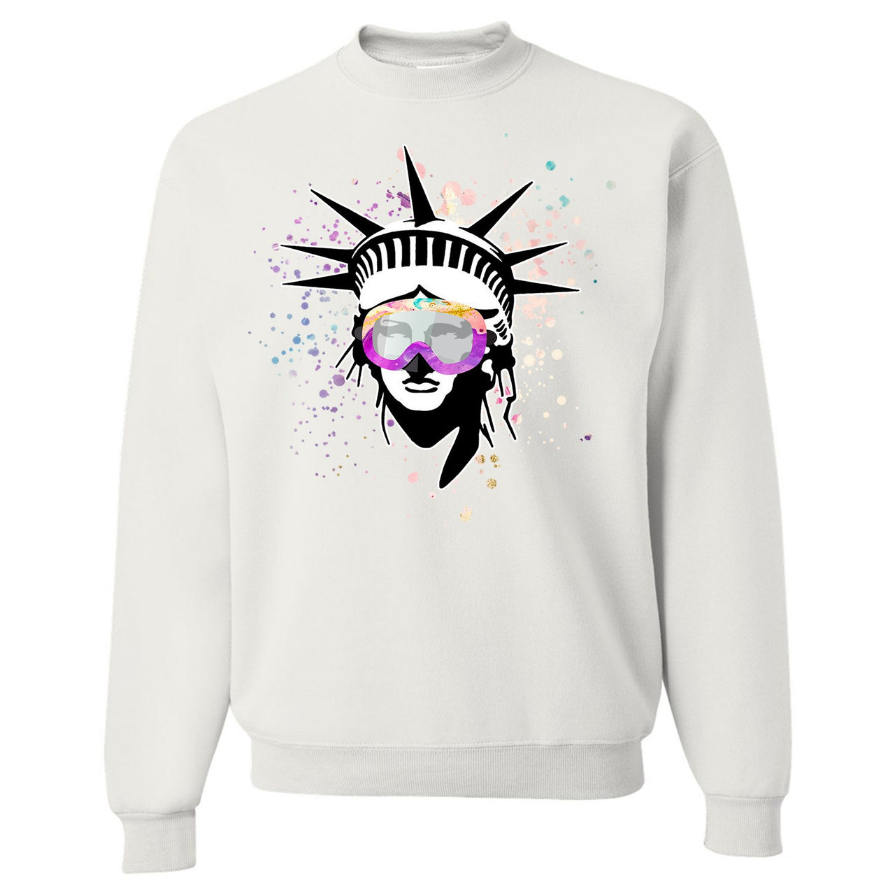 White Aqua 8s Crewneck Sweatshirt | Liberty Head, White