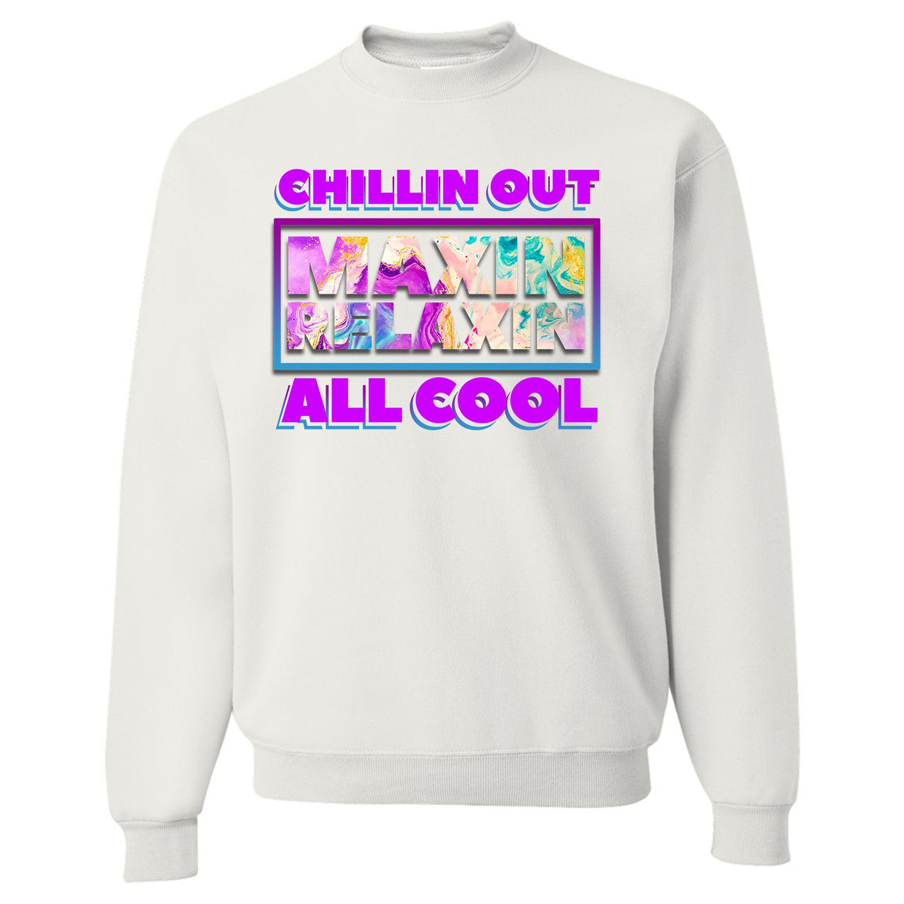 White Aqua 8s Sweater | Chillin Out Maxin Relaxin All Cool, White