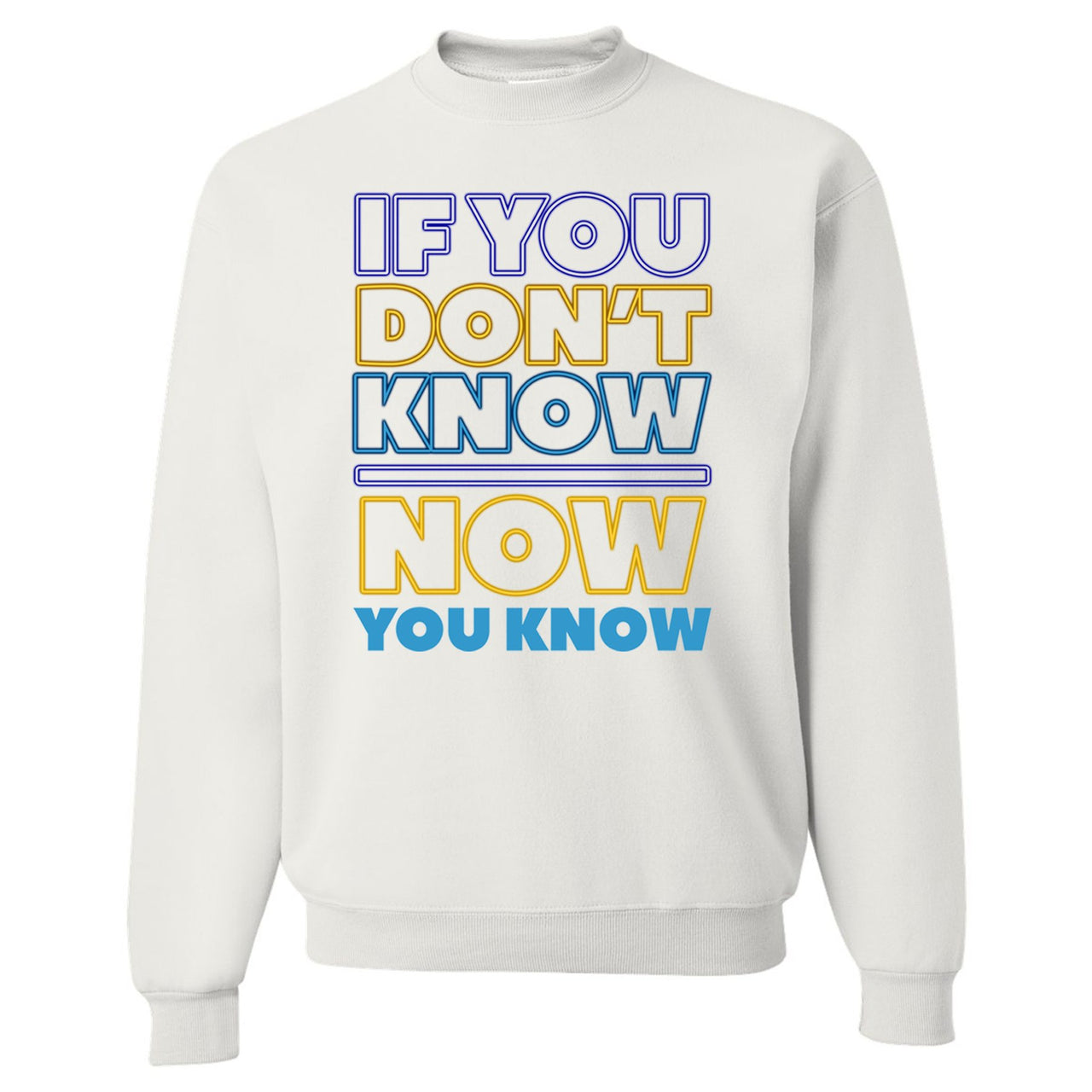 White Aqua 8s Crewneck Sweatshirt | If You Don't Know Now You Know, White