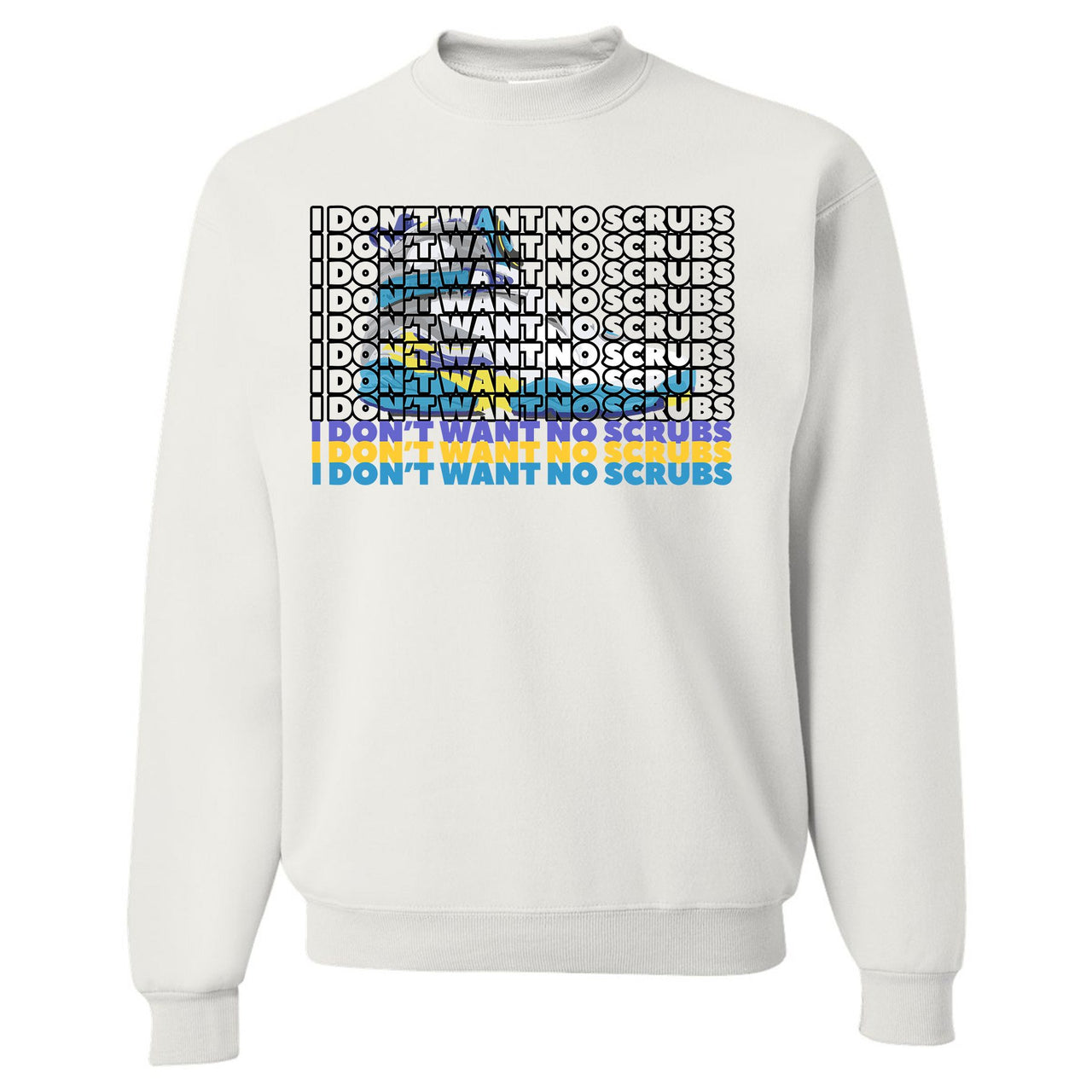 White Aqua 8s Crewneck Sweatshirt | I Don't Want No Scrub, White