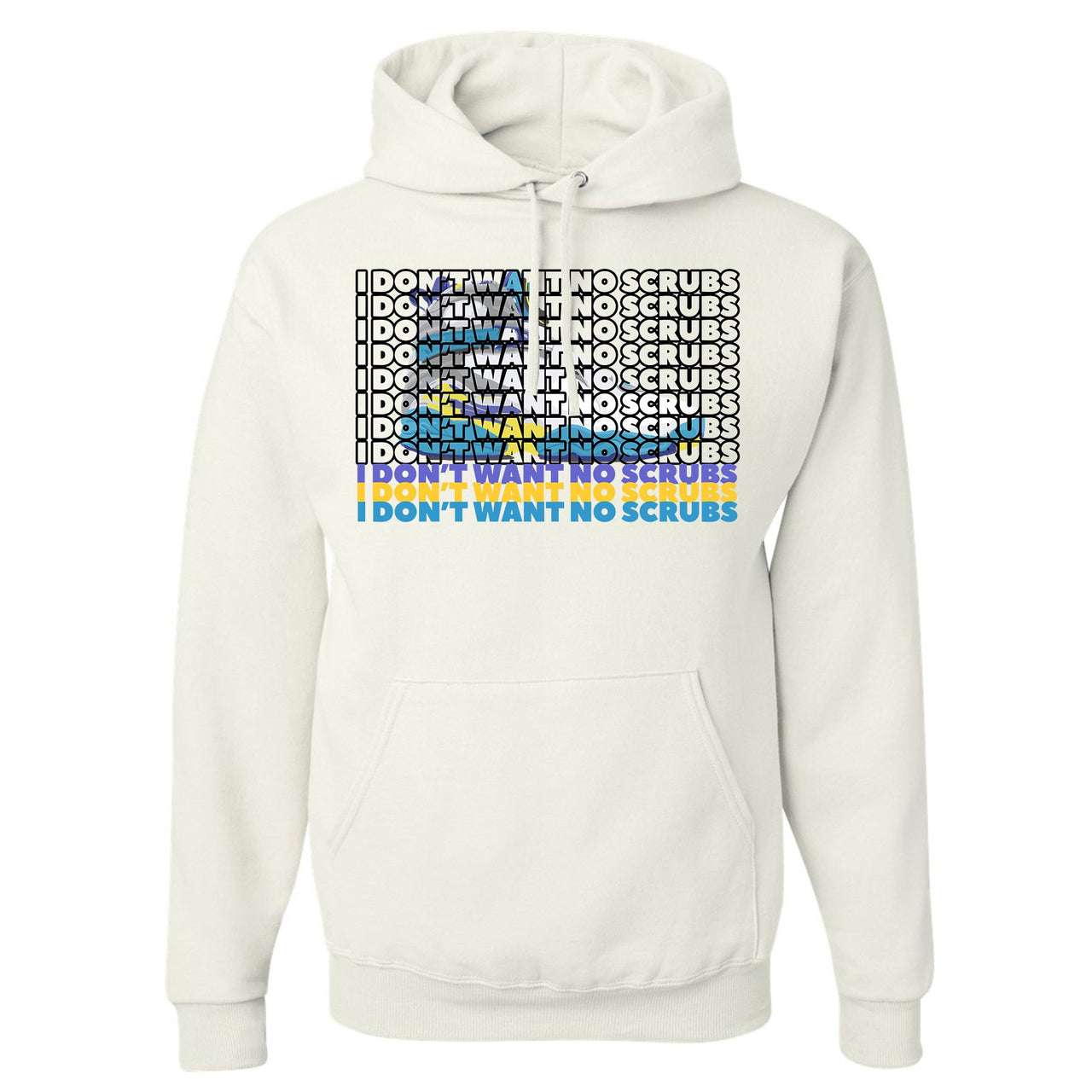 White Aqua 8s Hoodie | I Don't Want No Scrub, White