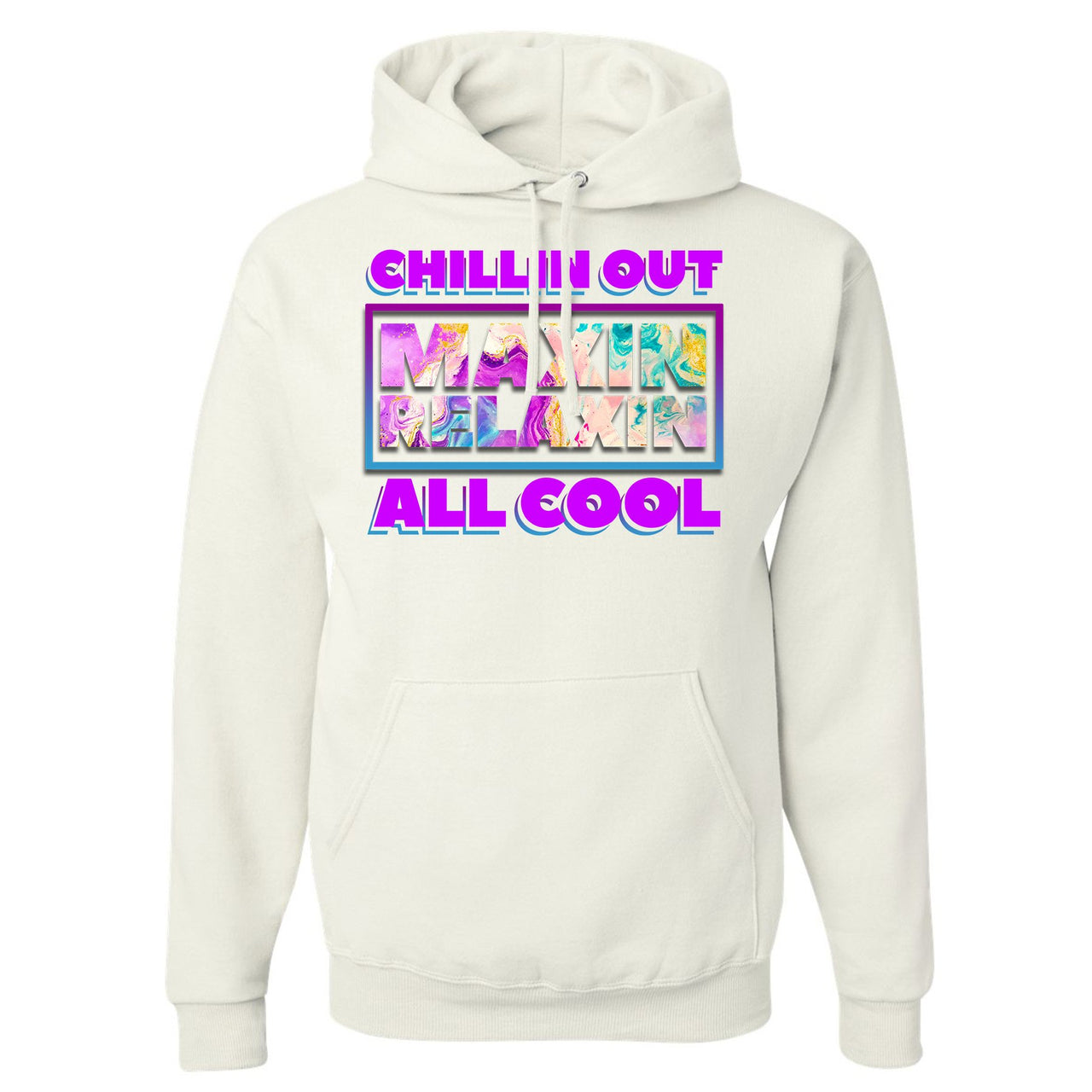 White Aqua 8s Hoodie | Chillin Out Maxin Relaxin All Cool, White